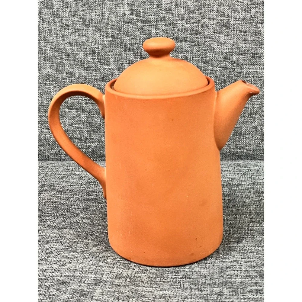 Henry Watson Pottery Original Suffolk Terracotta Coffee Pot Made in England 7.5